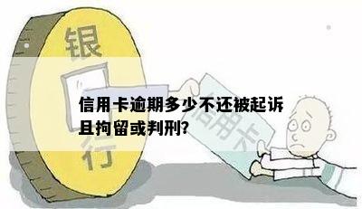 信用卡逾期多少不还被起诉且拘留或判刑？