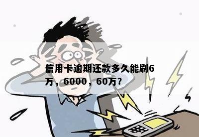 信用卡逾期还款多久能刷6万，6000，60万？