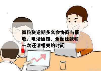 微粒贷逾期多久会协商与催收、电话通知、全额还款和一次还清相关的时间