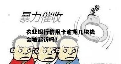 农业银行信用卡逾期几块钱会被起诉吗？