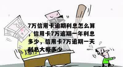 7万信用卡逾期利息怎么算，信用卡7万逾期一年利息多少，信用卡7万逾期一天利息大概多少