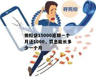 微粒贷15000逾期一个月还1000，罚息能长多少一个月