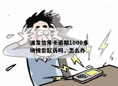 浦发信用卡逾期1000多块钱会起诉吗，怎么办