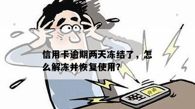 信用卡逾期两天冻结了，怎么解冻并恢复使用？