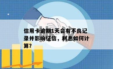 信用卡逾期1天会有不良记录并影响征信，利息如何计算？