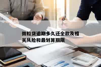 微粒贷逾期多久还全款及相关风险和最划算期限