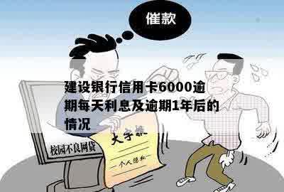 建设银行信用卡6000逾期每天利息及逾期1年后的情况