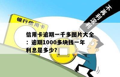 信用卡逾期一千多图片大全：逾期1000多块钱一年利息是多少？