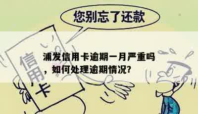 浦发信用卡逾期一月严重吗，如何处理逾期情况？