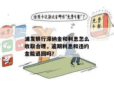 浦发银行滞纳金和利息怎么收取合理，逾期利息和违约金能退回吗？