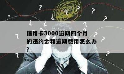 信用卡3000逾期四个月的违约金和逾期费用怎么办？