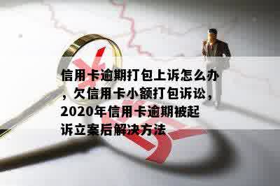 信用卡逾期打包上诉怎么办，欠信用卡小额打包诉讼，2020年信用卡逾期被起诉立案后解决方法