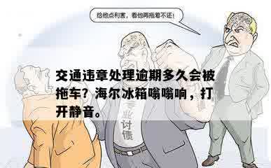 交通违章处理逾期多久会被拖车？海尔冰箱嗡嗡响，打开静音。