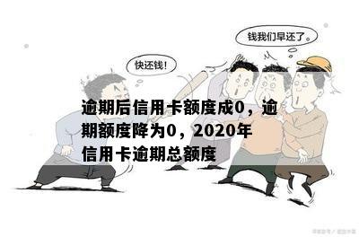 逾期后信用卡额度成0，逾期额度降为0，2020年信用卡逾期总额度