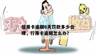 信用卡逾期6天罚款多少合理，行用卡逾期怎么办？