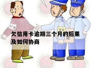 欠信用卡逾期三个月的后果及如何协商