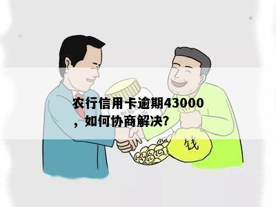 农行信用卡逾期43000，如何协商解决？