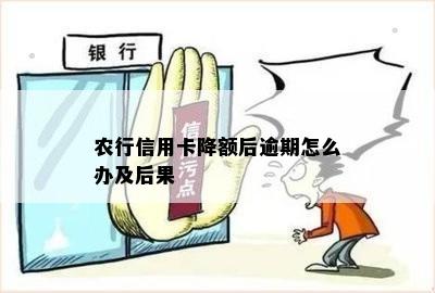 农行信用卡降额后逾期怎么办及后果