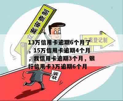 13万信用卡逾期6个月了，15万信用卡逾期4个月，我信用卡逾期3个月，银行信用卡3万逾期6个月