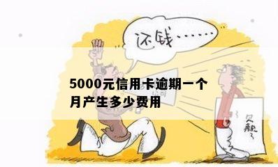 5000元信用卡逾期一个月产生多少费用