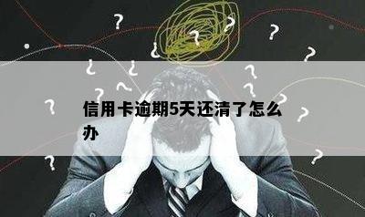 信用卡逾期5天还清了怎么办