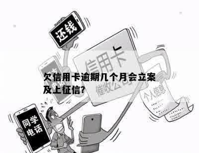 欠信用卡逾期几个月会立案及上征信？