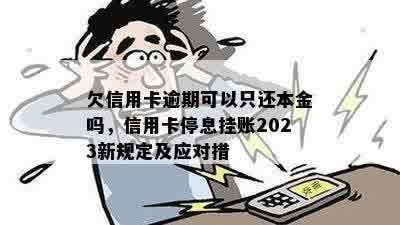 欠信用卡逾期可以只还本金吗，信用卡停息挂账2023新规定及应对措