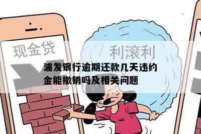 浦发银行逾期还款几天违约金能撤销吗及相关问题