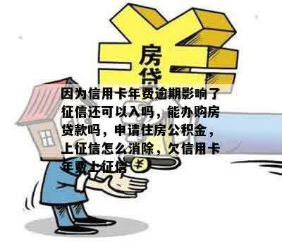 因为信用卡年费逾期影响了征信还可以入吗，能办购房贷款吗，申请住房公积金，上征信怎么消除，欠信用卡年费上征信