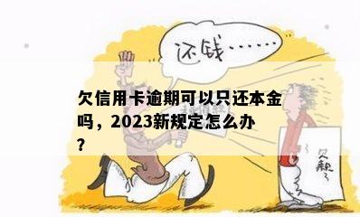 欠信用卡逾期可以只还本金吗，2023新规定怎么办？