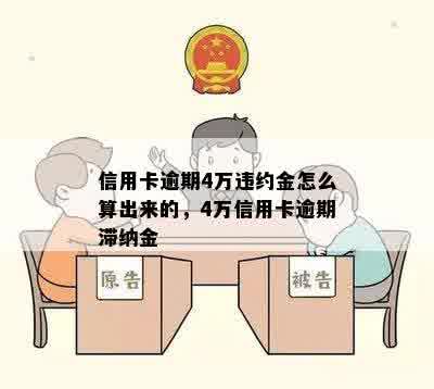 信用卡逾期4万违约金怎么算出来的，4万信用卡逾期滞纳金