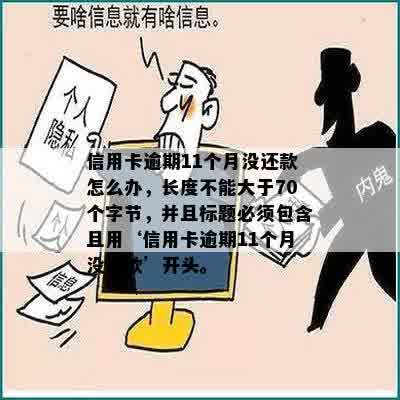 信用卡逾期11个月没还款怎么办，长度不能大于70个字节，并且标题必须包含且用‘信用卡逾期11个月没还款’开头。