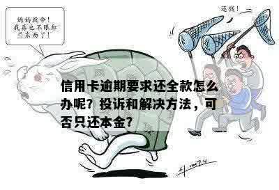 信用卡逾期要求还全款怎么办呢？投诉和解决方法，可否只还本金？