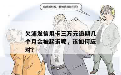 欠浦发信用卡三万元逾期几个月会被起诉呢，该如何应对？