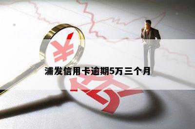 浦发信用卡逾期5万三个月