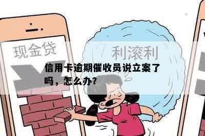 信用卡逾期催收员说立案了吗，怎么办？