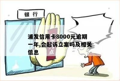 浦发信用卡8000元逾期一年,会起诉立案吗及相关信息