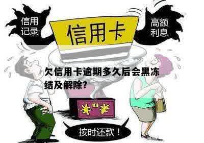 欠信用卡逾期多久后会黑冻结及解除？