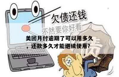 美团月付逾期了可以用多久，还款多久才能继续使用？