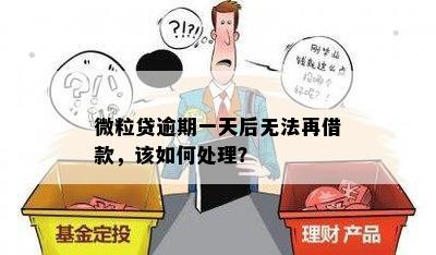 微粒贷逾期一天后无法再借款，该如何处理？