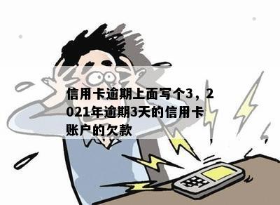 信用卡逾期上面写个3，2021年逾期3天的信用卡账户的欠款