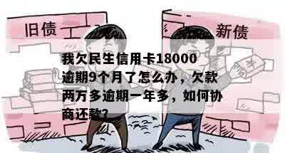 我欠民生信用卡18000逾期9个月了怎么办，欠款两万多逾期一年多，如何协商还款？