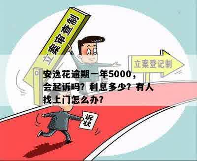 安逸花逾期一年5000，会起诉吗？利息多少？有人找上门怎么办？