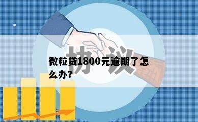 微粒贷1800元逾期了怎么办？