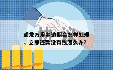 浦发万用金逾期会怎样处理，立即还款没有钱怎么办？