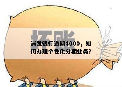 浦发银行逾期4000，如何办理个性化分期业务？