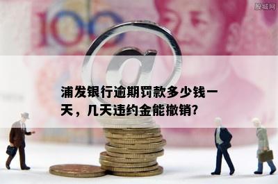 浦发银行逾期罚款多少钱一天，几天违约金能撤销？