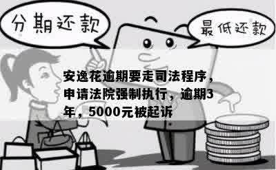 安逸花逾期要走司法程序，申请法院强制执行，逾期3年，5000元被起诉