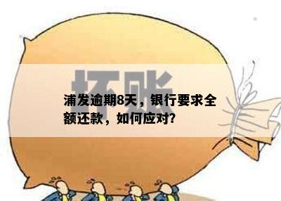 浦发逾期8天，银行要求全额还款，如何应对？