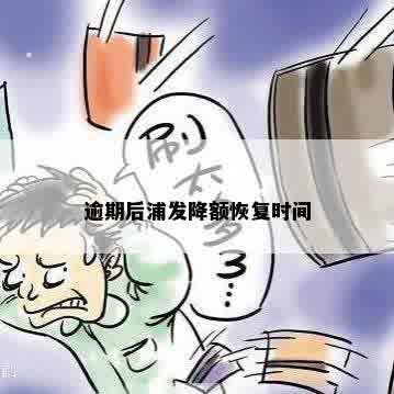 逾期后浦发降额恢复时间